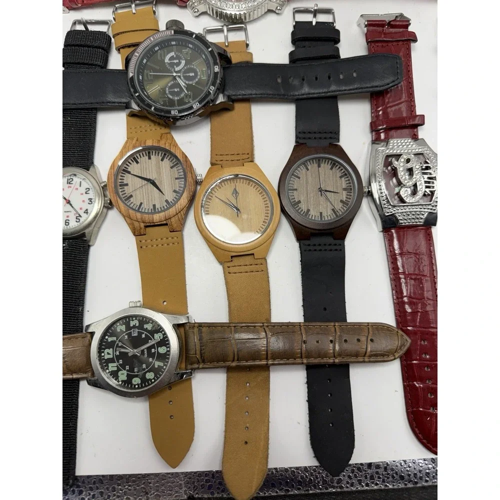 Unbranded Mens Watches Lot Of 15 For Parts Or Repair